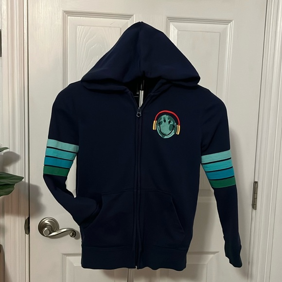 Gap kids navy blue zip up hoodie size M - Picture 2 of 9